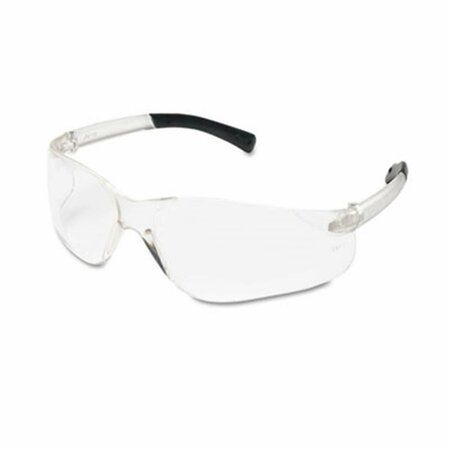 EXOTIC BearKat Safety Glasses- Wraparound- Black Frame/Clear Lens EX2187466
